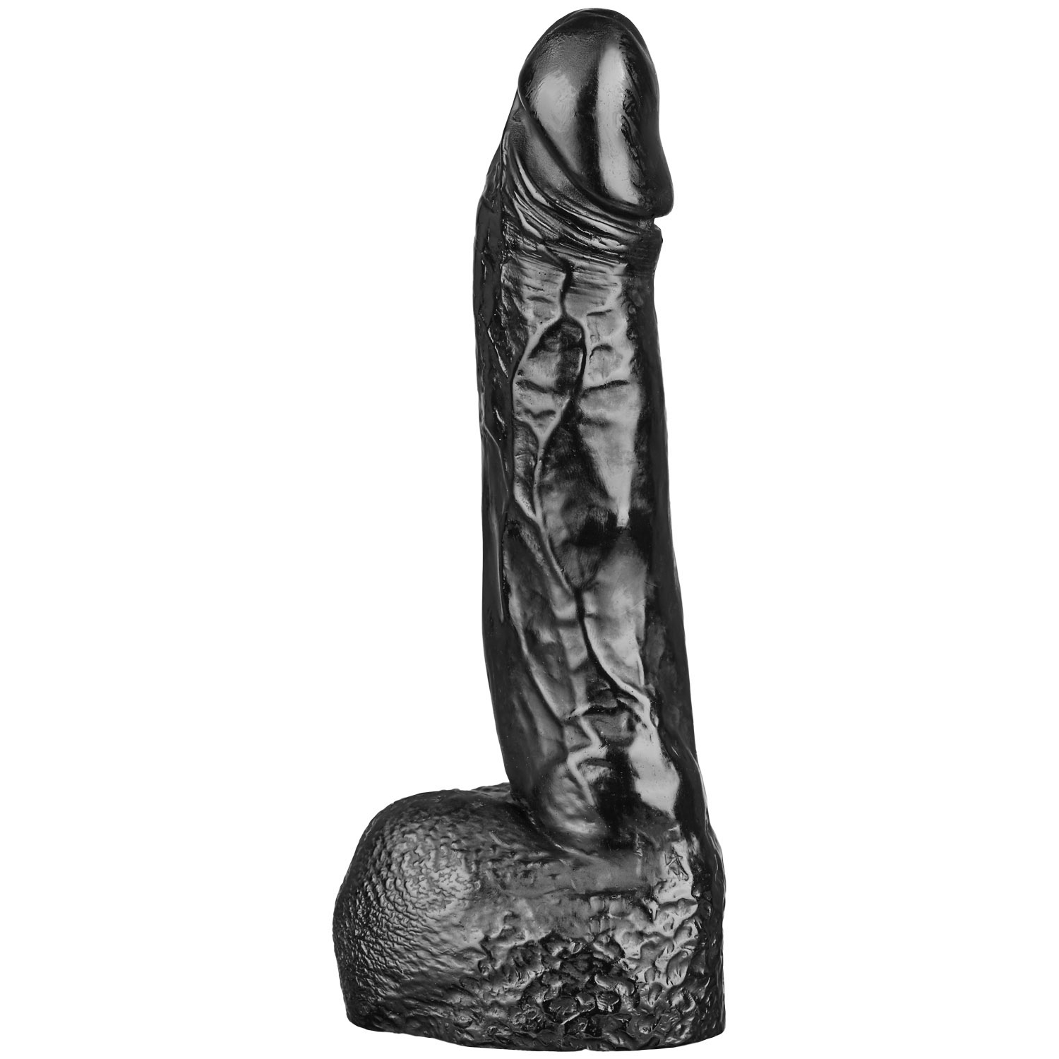 All Black Wilhelm Dildo 8.7 inches - Black