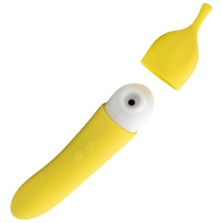 Banana Cream - Dual Ended Air Pulse and G-Spot Vibrator