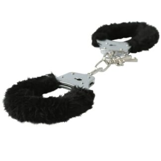 Black Furry Handcuffs