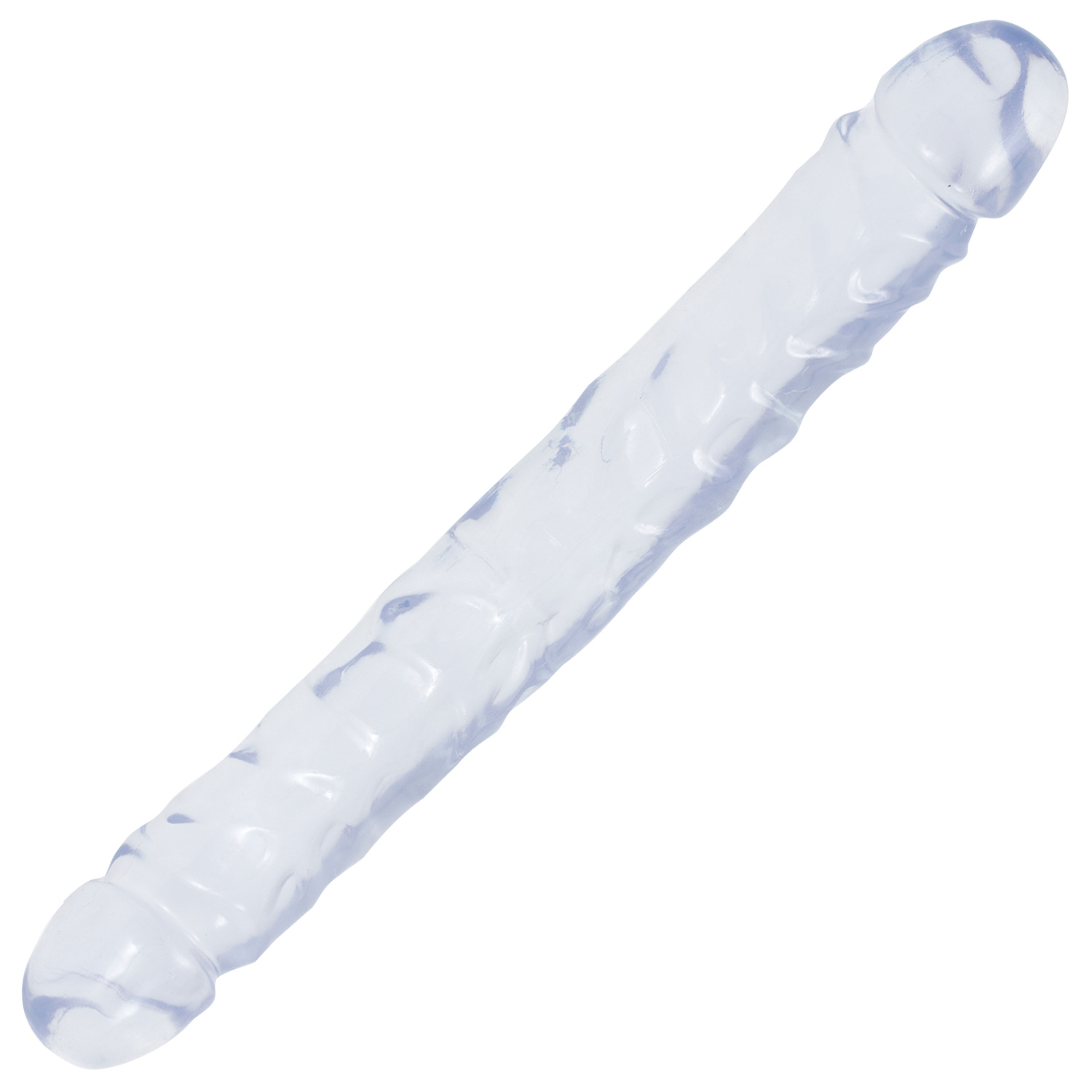 Crystal Jellies Jr Double Dong 11.8 inches - Clear