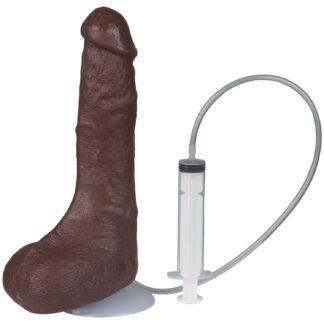 Doc Johnson Bust It Squirting Realistic Dildo Chocolate - Brown