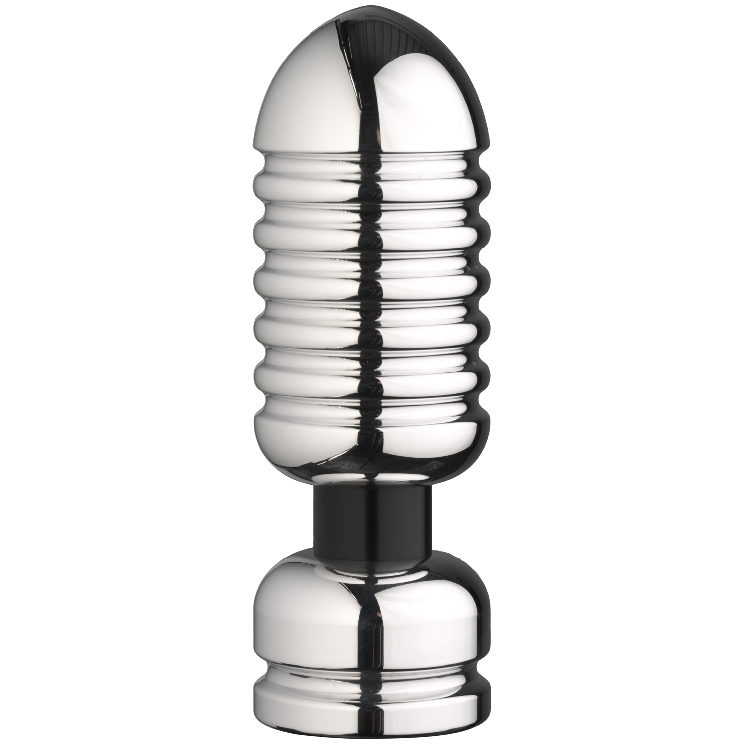 E-stim Large Deviant Electrode Butt Plug - Silver
