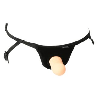 Everlaster Stud Harness with Dildo - Vanilla
