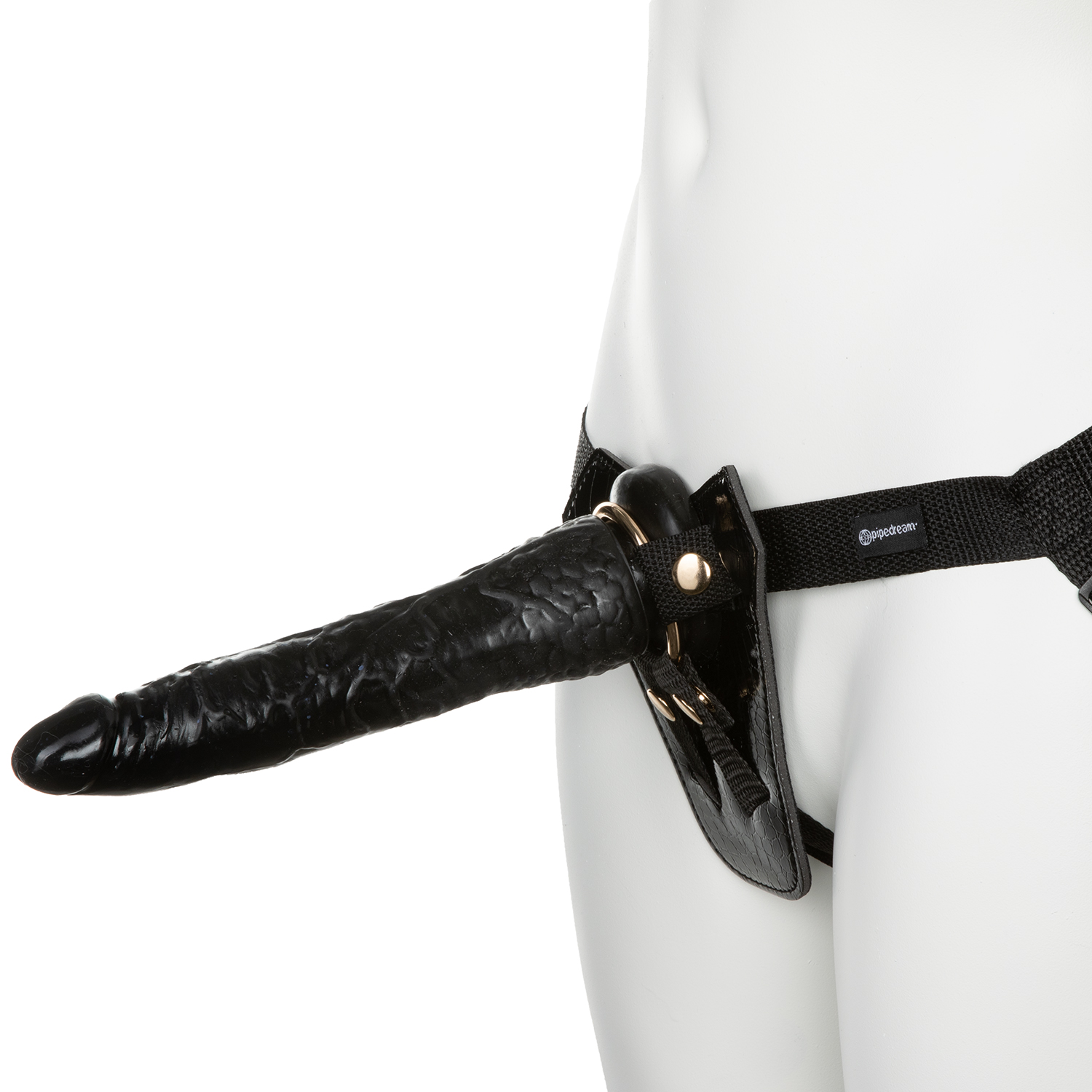 Fetish Fantasy Gold Designer Strap-On Set 7.1 inches - Black