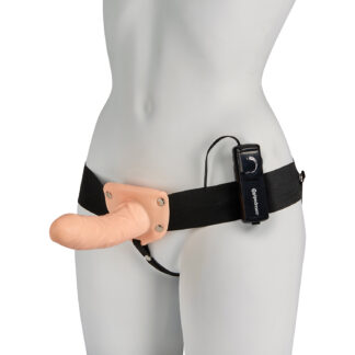 Fetish Fantasy Hollow Strap-on Vibrator Light Skin - Nude
