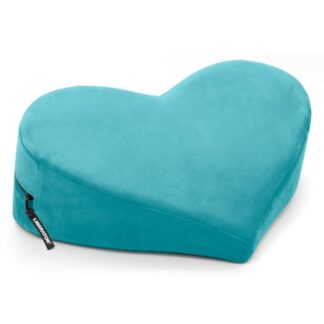 Heart Wedge Sex Pillow - Microvelvet - Teal