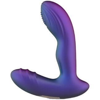 Hueman Galaxy Tapping Vibrating Butt Plug - Purple