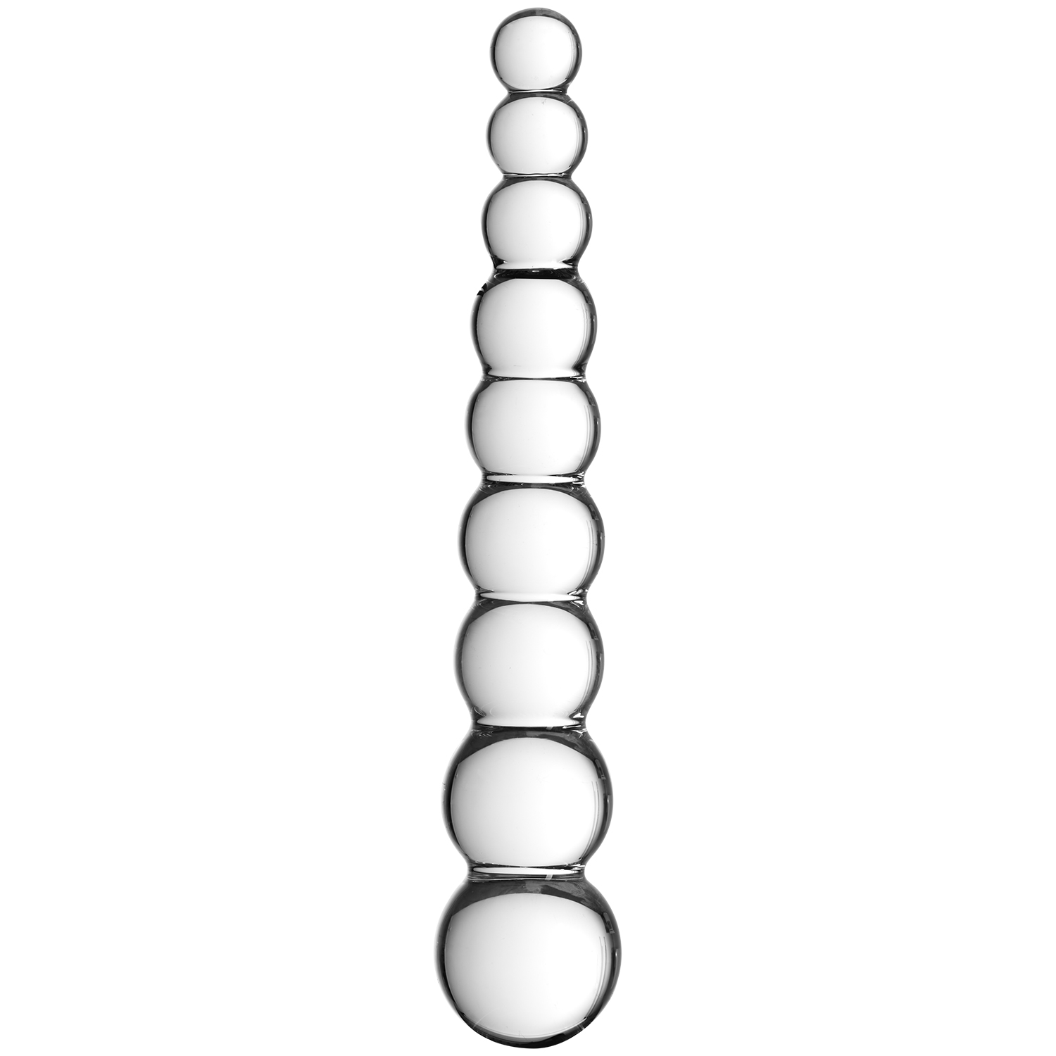 Icicles No 2 Beaded Glass Dildo - Clear