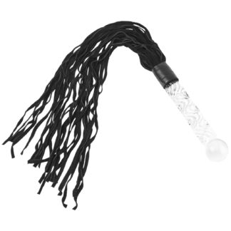 Icicles No 38 Whip with Glass Dildo Handle - Clear