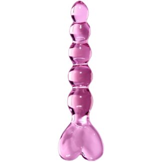 Icicles No 43 Heart Glass Dildo - Pink