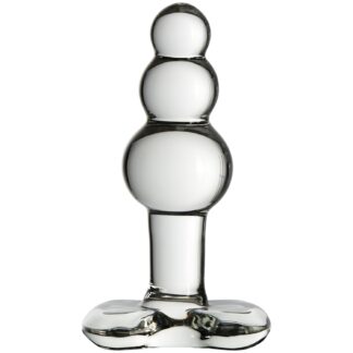 Icicles No 47 Beaded Glass Butt Plug - Clear