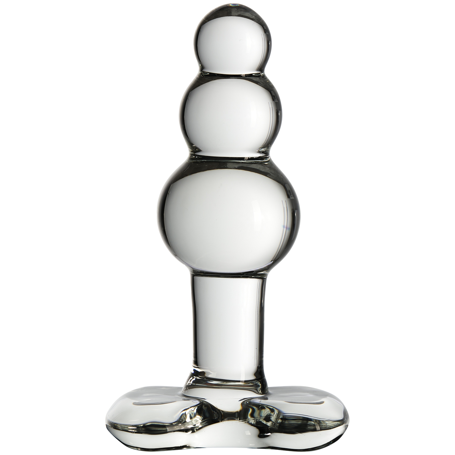 Icicles No 47 Beaded Glass Butt Plug - Clear