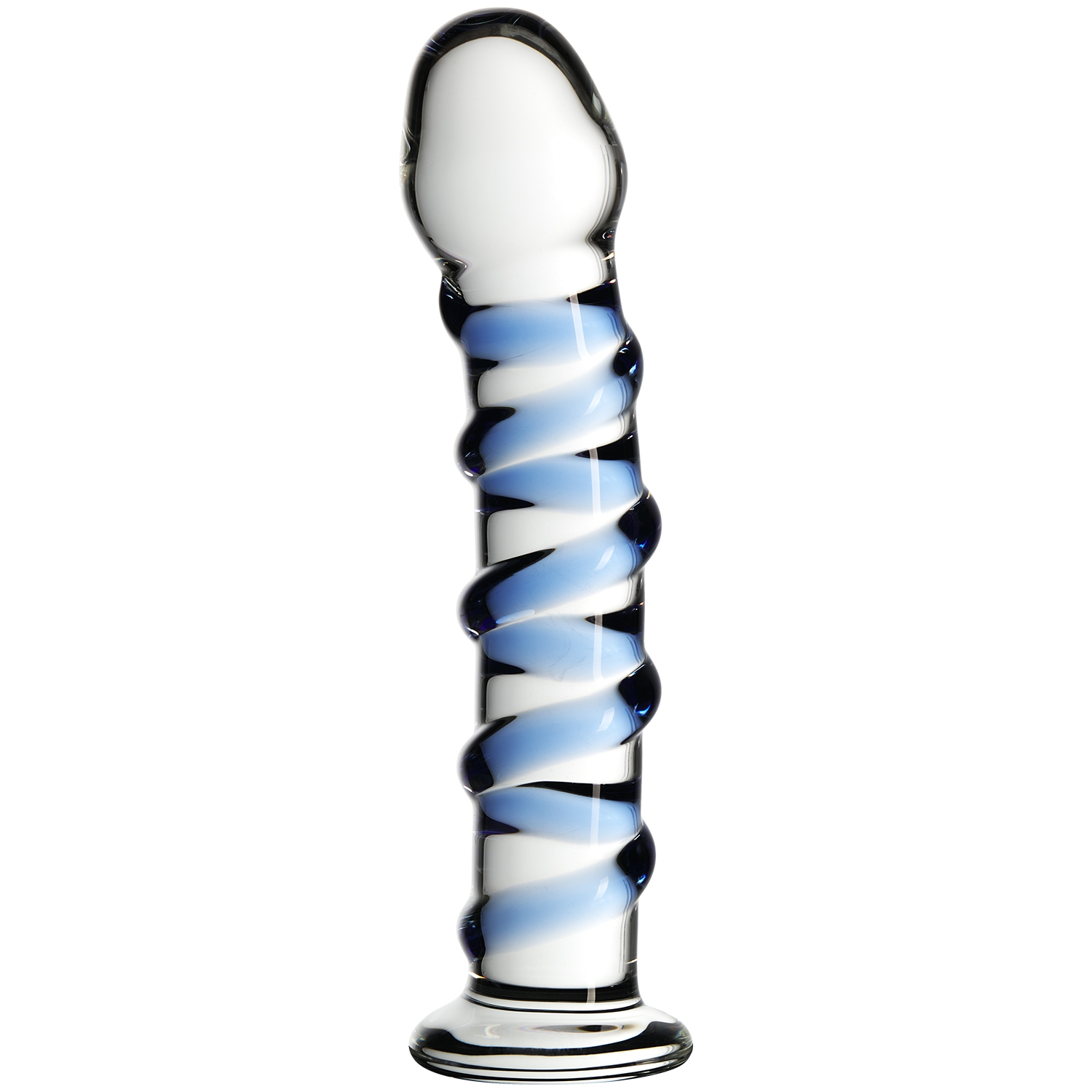 Icicles No 5 Blue Glass Dildo - Clear