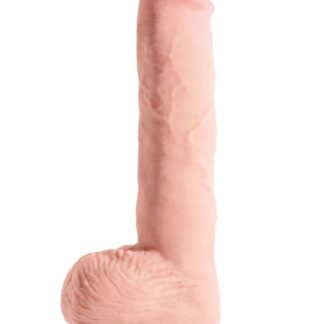 King Cock Plus 10" Triple Density Fat Cock With Balls