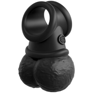 King Penis Elite The Crown Jewels Vibrating Swinging Balls - Black