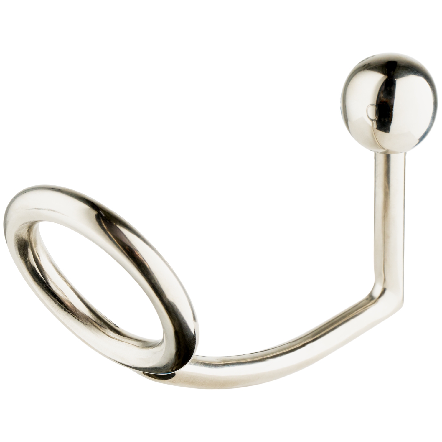 Kiotos Bizarre Cock Ring with Anal Lock - Silver