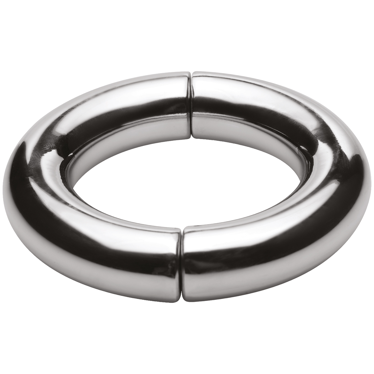 Master Series Mega Magnetize Stainless Steel Magnetic Cock Ring - Silver