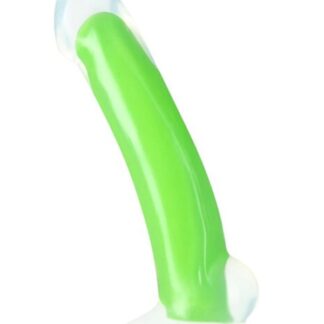 Neo Elite - Glow in the Dark - Omnia - 7" Silicone Dual Density Dildo - Neon Green