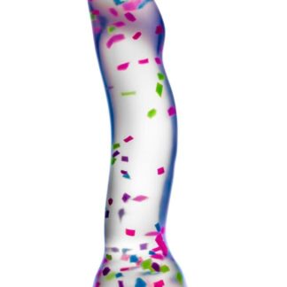 Neo Elite Hanky Panky Glow in the Dark Confetti Dildo - 7.5"