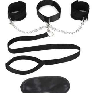 Sex Collar and Leash Set With Cuffs