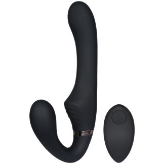 Sinful Couple's Remote-controlled Strap-on Dildo 8.3 inches - Black