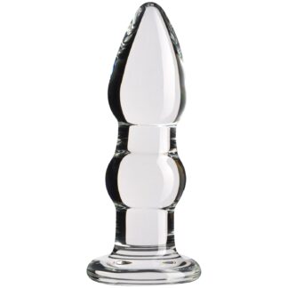 Sinful Groove Large Glass Butt Plug - Clear