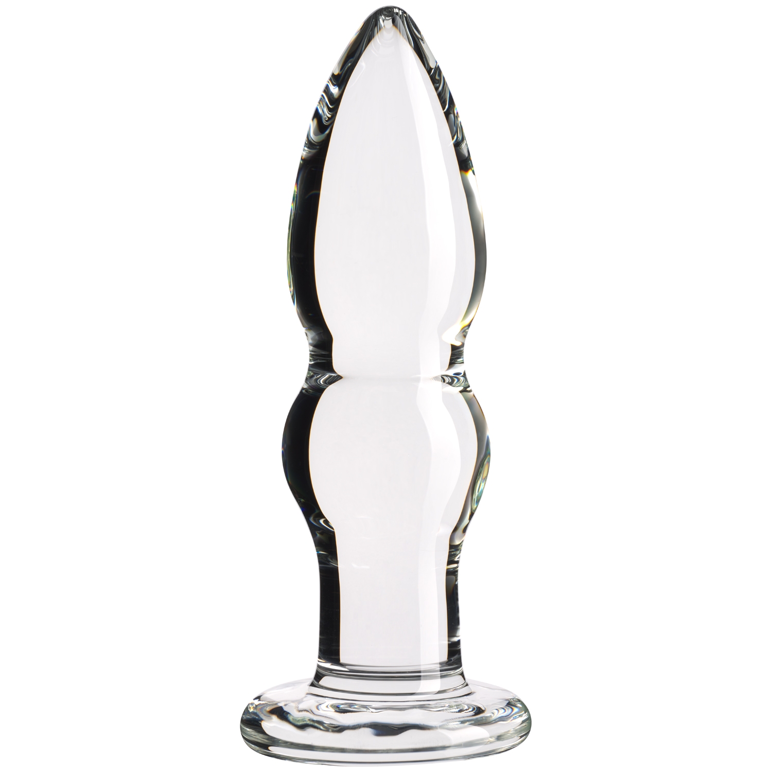 Sinful Groove Medium Glass Butt Plug - Clear