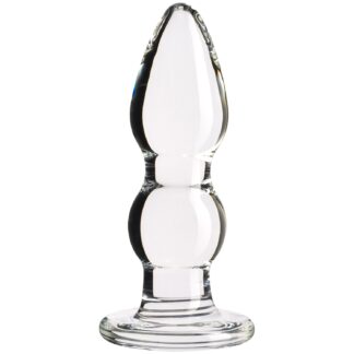 Sinful Groove Small Glass Butt Plug - Clear