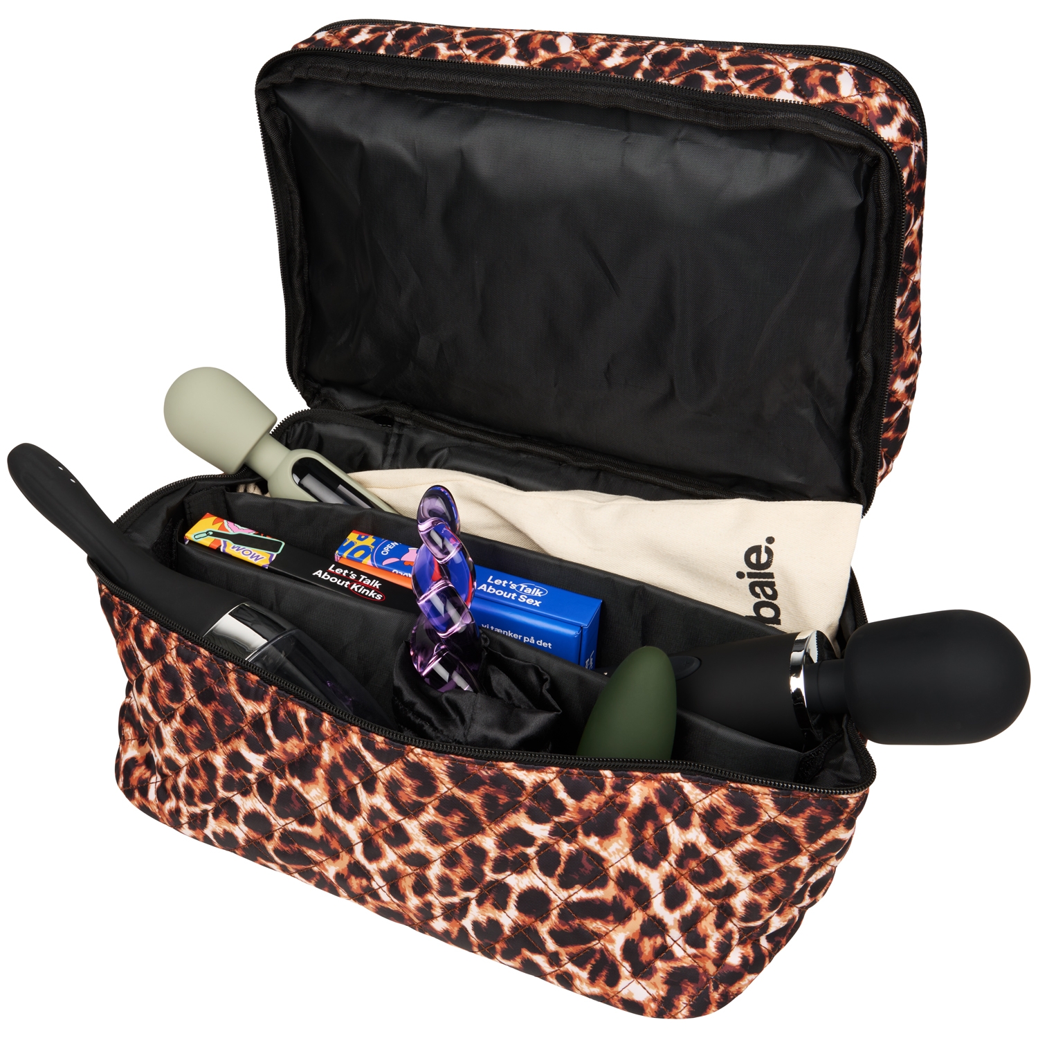 Sinful Storage Bag With Lock Large - Leopard