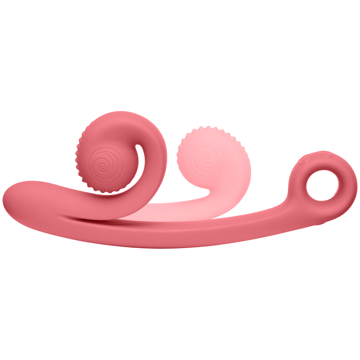 Snail Vibe Curve Rechargeable Dual Stimulator - Rose