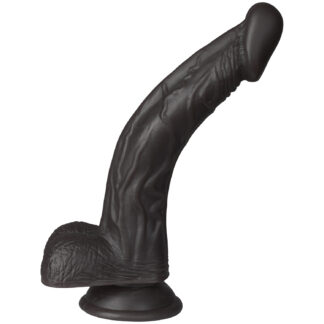 Willie City Classic Dark Realistic Curved Dildo 7.9 inches - Brown