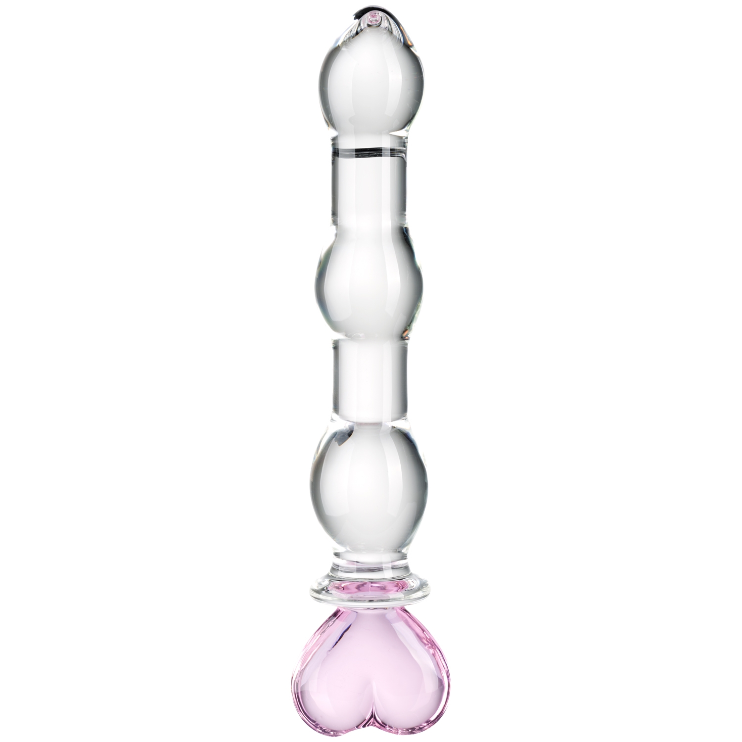 baseks Heart Beaded Glass Dildo