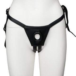 obaie Soft Faux Leather Strap-On Harness - Black
