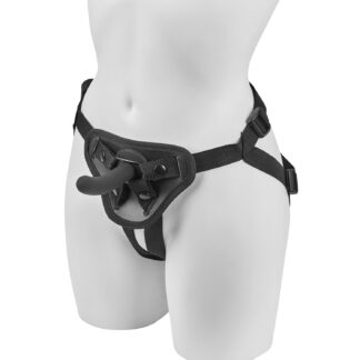 obaie Unisex Strap-On Harness with Dildo - Black