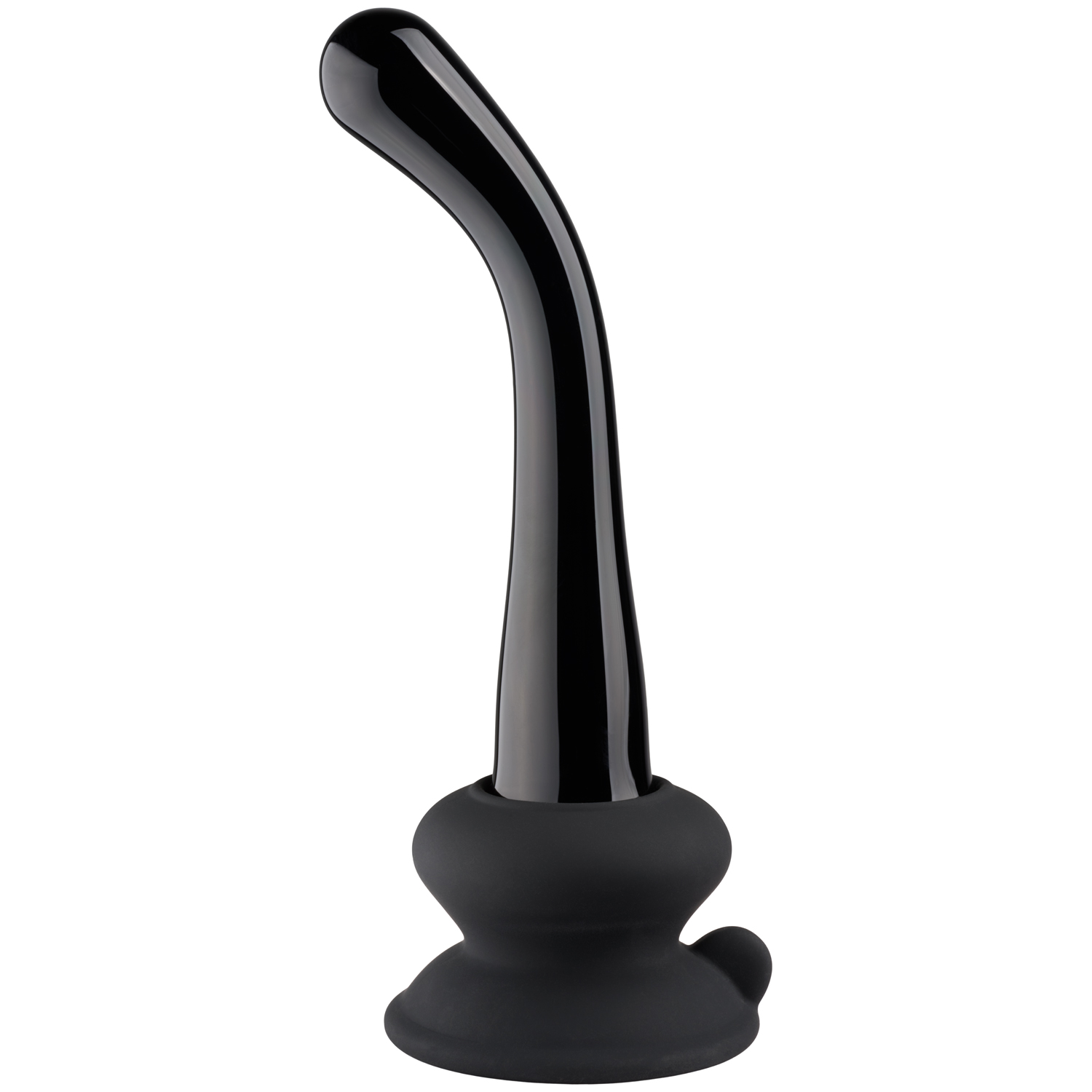 Icicles No. 87 Hand Blown Glass Massager - Black