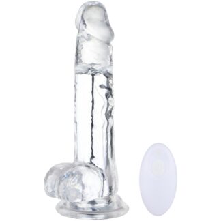 Loving Joy Remote-Controlled Vibrating Dildo - Clear