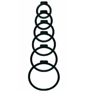 Tantus Silicone O-Ring Set of 6 - Black