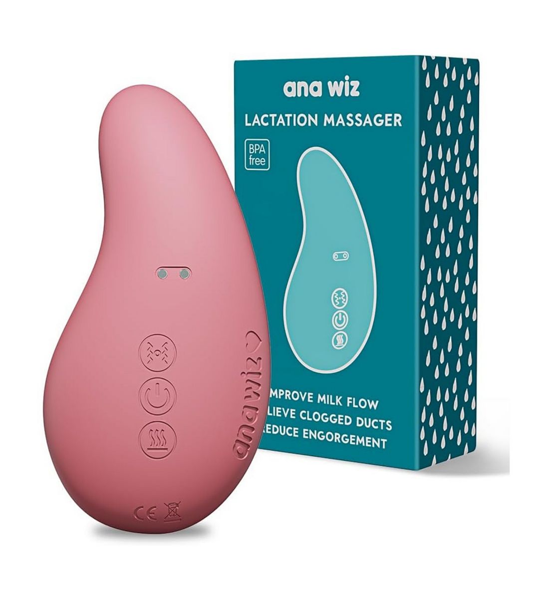 Ana Wiz Breastfeeding Massager - Dusty Rose