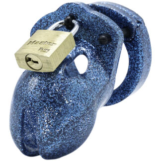 CB-X Mr. Stubb Glitter Chastity Cock Cage Kit 4,45 cm - Blue
