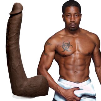 Doc Johnson Signature Penises Isiah Maxwell UltraSkyn Dildo 10.2 Inch - Brown