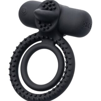 Hustler Clit Flicker Vibrating Dual Ring