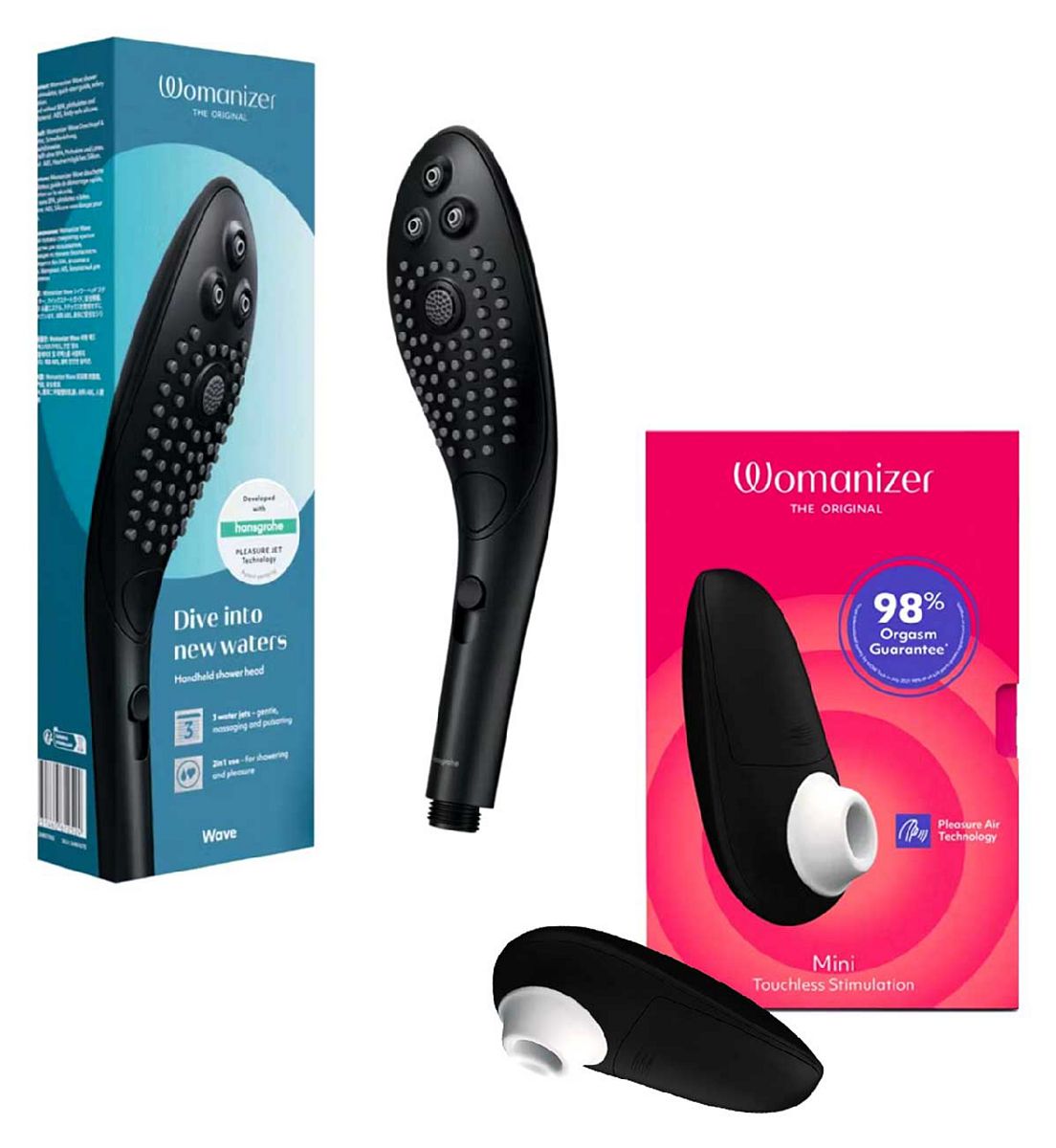 Lovehoney Womanizer Wave Black Bundle