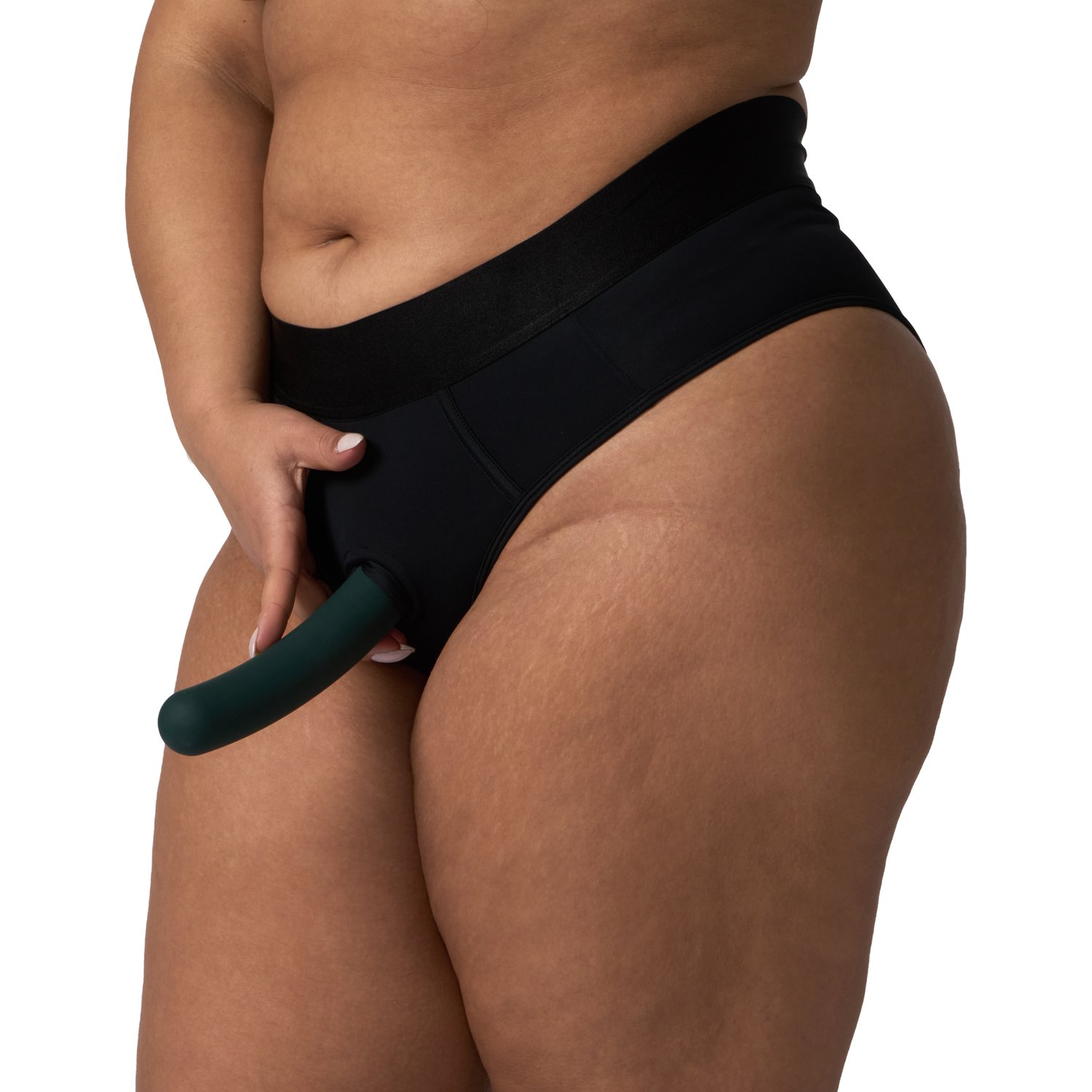 Obaie Strap-On Harness Panties - Black - L