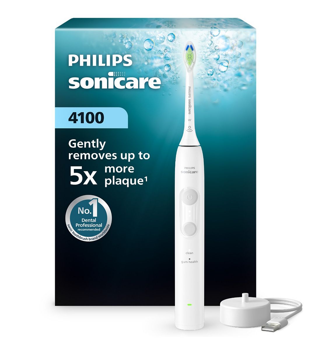 Philips Sonicare 4100 Electric Toothbrush White Hx4041/41