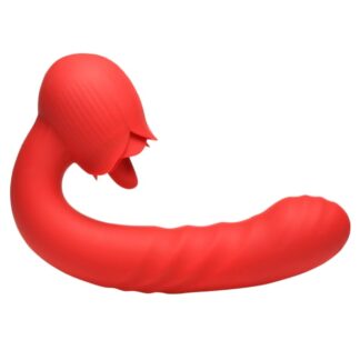 Bloomgasm Boom Bloom Thrusting and Licking Rose Vibrator