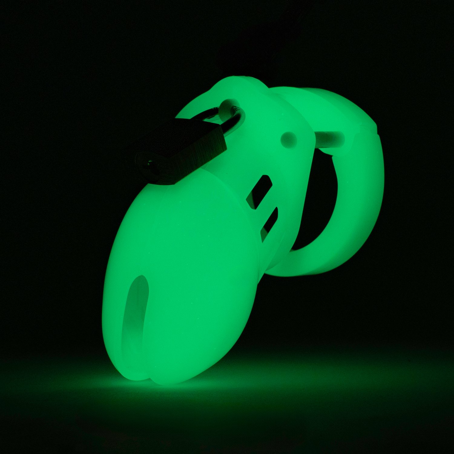 CB-X CB-6000S Glow in the Dark Chastity Cock Cage Kit 3.25 Inch - Neon