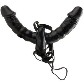 Fetish Fantasy Double Delight Strap-On with Vibrator - Black