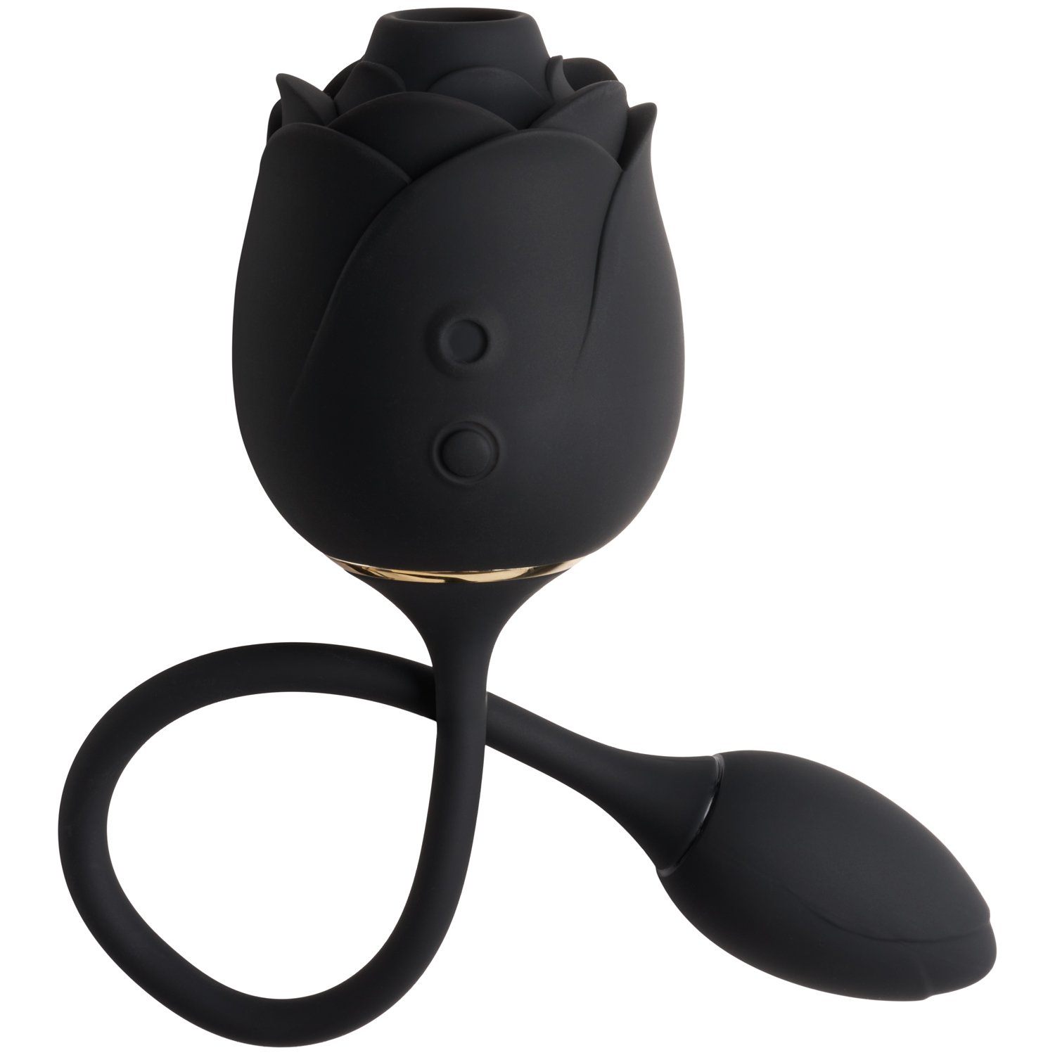 Fifty Shades of Grey Dark Blushing Rose Suction Vibrator - Black