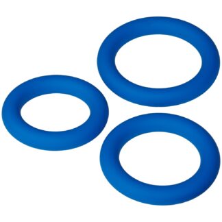 MR.MEMBR Extra Thick Blue Cock Ring Set - Blue