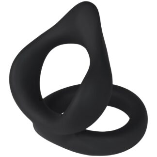 MR.MEMBR Stamina Double Cock Ring - Black